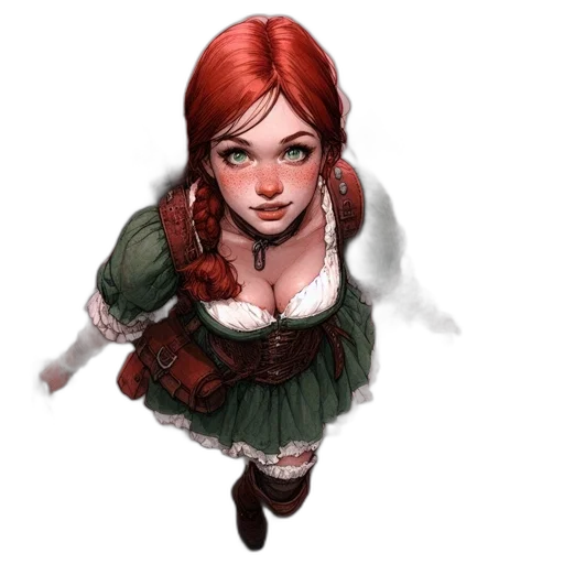 dress, face, fantasy art, concept art transparent PNG cut-out