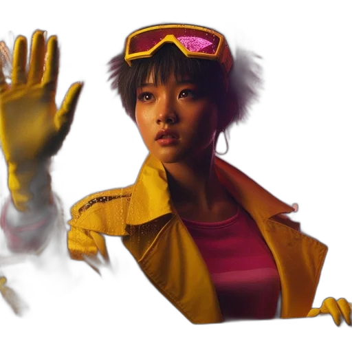 jacket, concept art, cyberpunk, comic book art transparent PNG cut-out