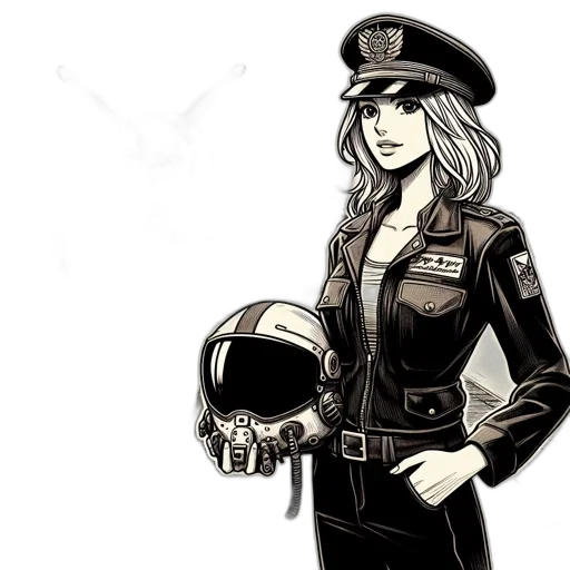 staff, hat, jacket, comic book art transparent PNG cut-out