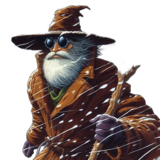 staff, jacket, hat, concept art transparent PNG cut-out