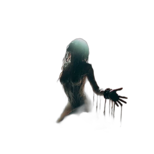 creature, hair, dress, mask transparent PNG cut-out