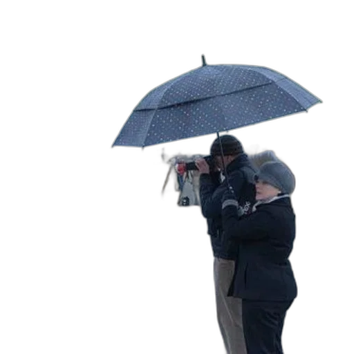 umbrella, staff, jacket, hat transparent PNG cut-out