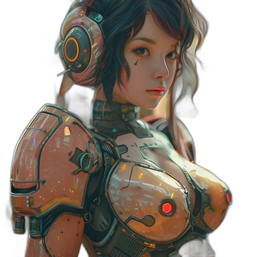 robot, weapon, dress, face transparent PNG cut-out