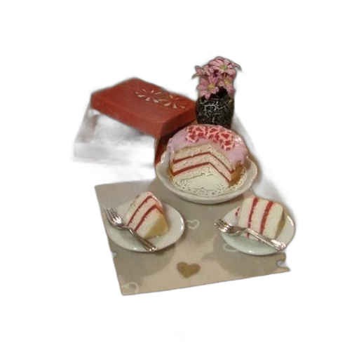 food, 3d render, dollhouse, scene transparent PNG cut-out