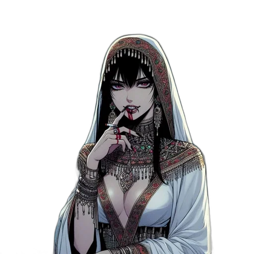 jewelry, dress, comic book art, fantasy art transparent PNG cut-out