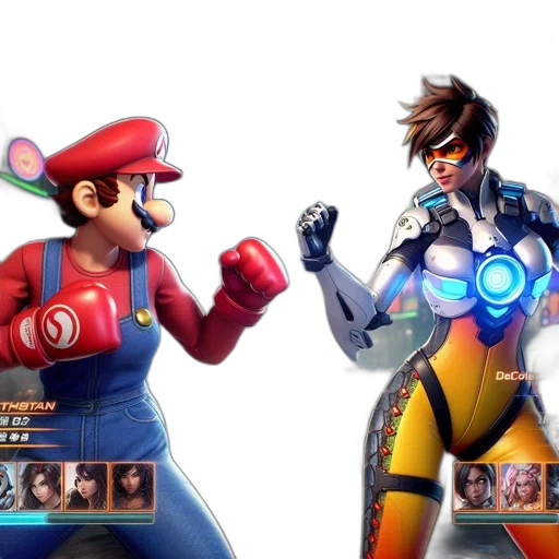 concept art, 3d render, two, iconic transparent PNG cut-out