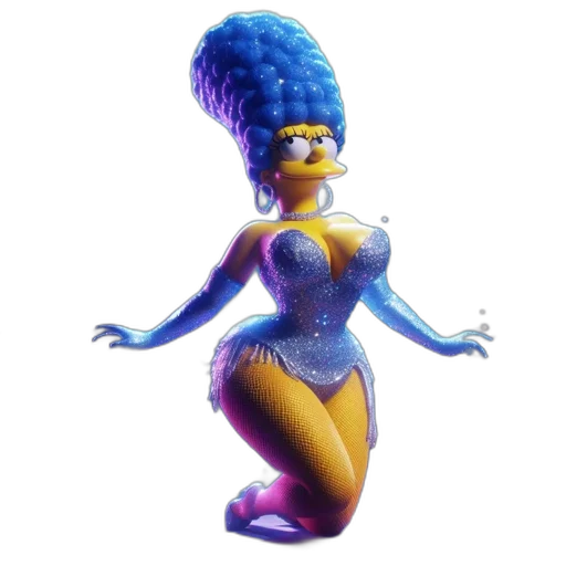 dress, hair, crown, creature transparent PNG cut-out