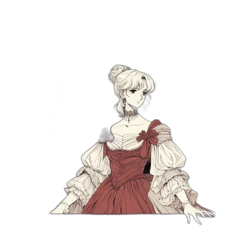dress, crown, staff, flower transparent PNG cut-out