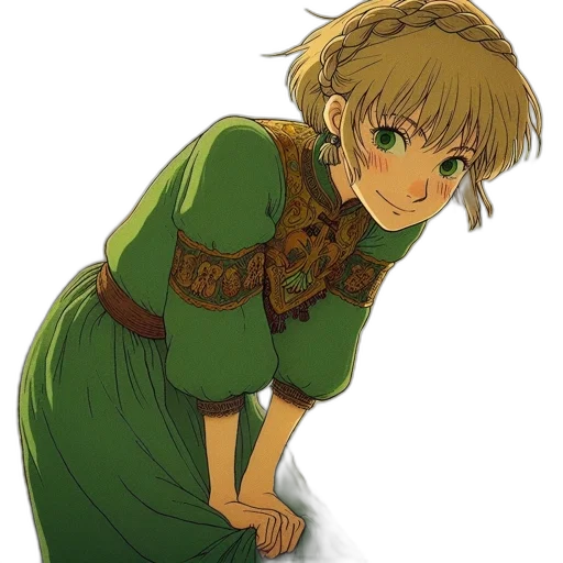 dress, staff, face, anime transparent PNG cut-out