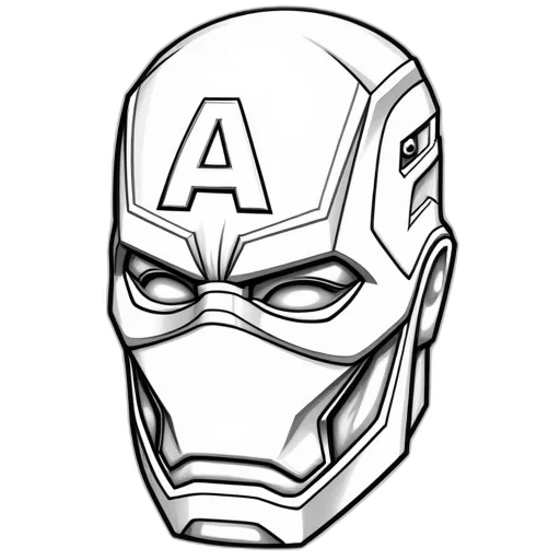 mask, face, robot, comic book art transparent PNG cut-out