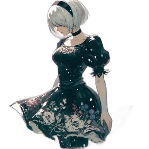 dress, flower, crown, jewelry transparent PNG cut-out