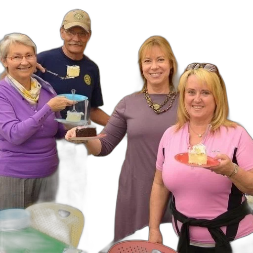 staff, group, people, holding transparent PNG cut-out