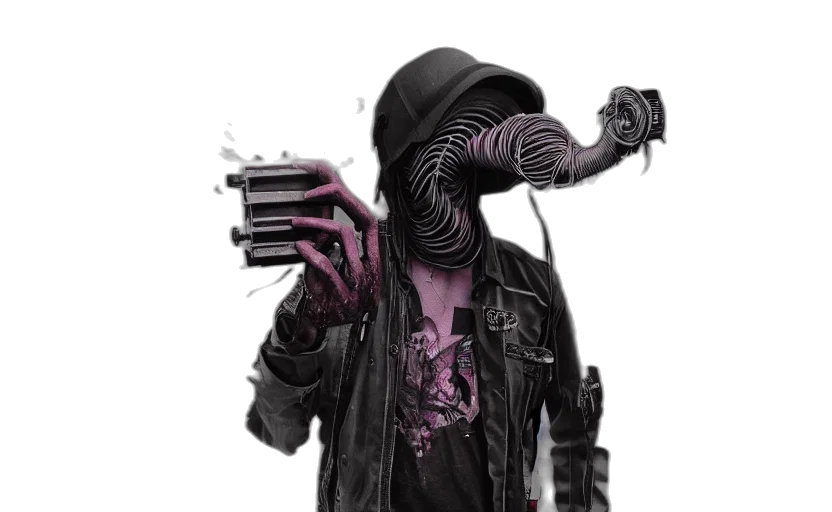 mask, robot, jacket, creature transparent PNG cut-out