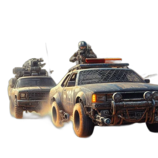 car, weapon, robot, concept art transparent PNG cut-out