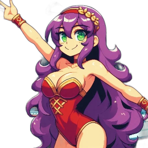staff, crown, dress, pixel art transparent PNG cut-out