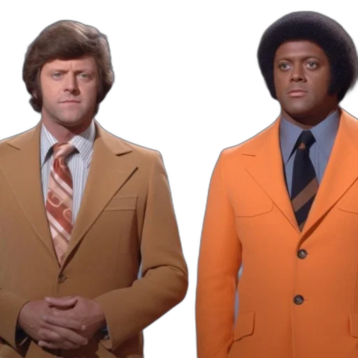 jacket, two, men, 70s transparent PNG cut-out