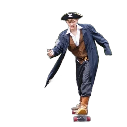 jacket, staff, hat, 3d render transparent PNG cut-out