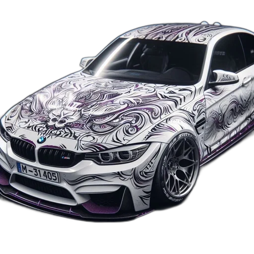 car, photorealistic, concept art, 3d render transparent PNG cut-out