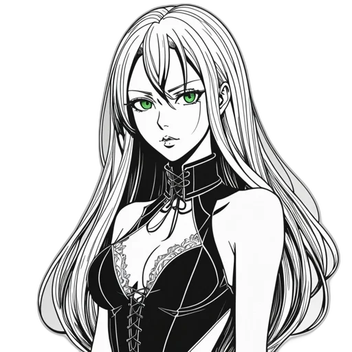 dress, fantasy art, cartoon, concept art transparent PNG cut-out
