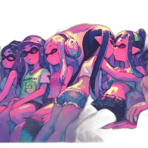 mask, dress, vaporwave, concept art transparent PNG cut-out