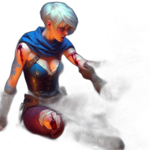 concept art, fantasy art, comic book art, watercolor transparent PNG cut-out