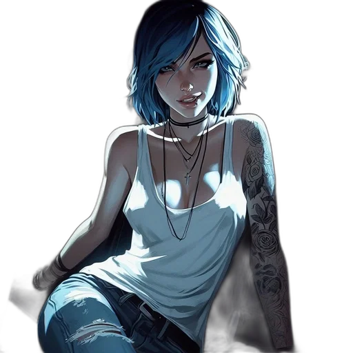 dress, jewelry, face, comic book art transparent PNG cut-out