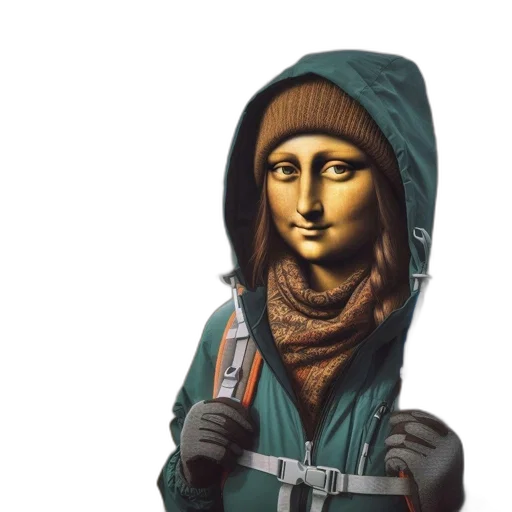 jacket, staff, face, jewelry transparent PNG cut-out