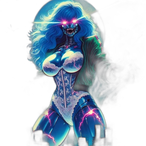 robot, concept art, comic book art, cyberpunk transparent PNG cut-out