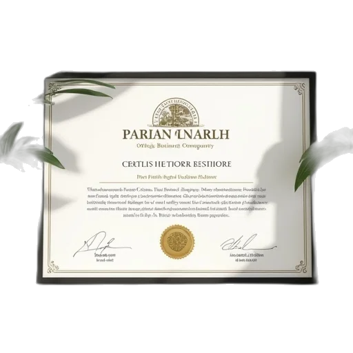 certification, certificate, palm, beach transparent PNG cut-out