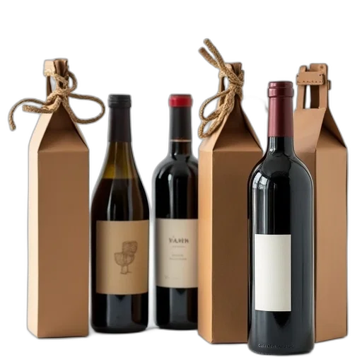 four, different, wine, carriers transparent PNG cut-out