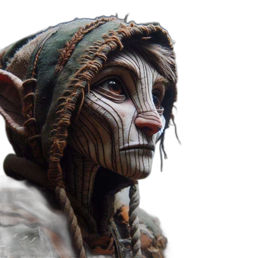 mask, face, creature, staff transparent PNG cut-out