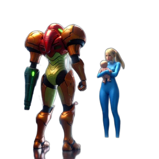 robot, weapon, concept art, 3d render transparent PNG cut-out