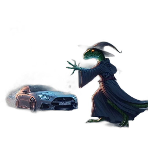 dragon, car, creature, concept art transparent PNG cut-out