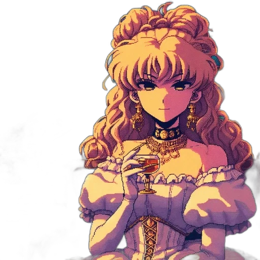 dress, crown, jewelry, anime transparent PNG cut-out