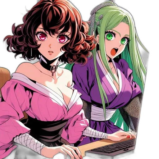 staff, anime, concept art, watercolor transparent PNG cut-out