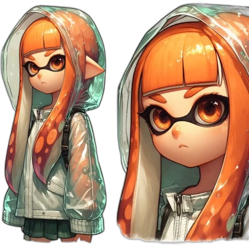 jacket, dress, mask, concept art transparent PNG cut-out