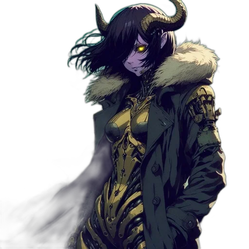 dragon, mask, jacket, staff transparent PNG cut-out