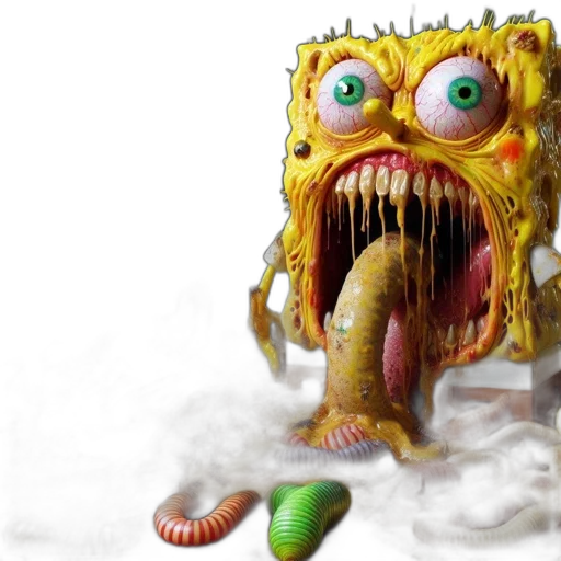 creature, mask, food, concept art transparent PNG cut-out