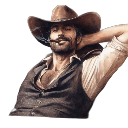 hat, concept art, photorealistic, comic book art transparent PNG cut-out