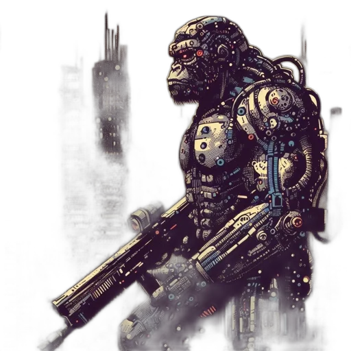 robot, animal, weapon, concept art transparent PNG cut-out