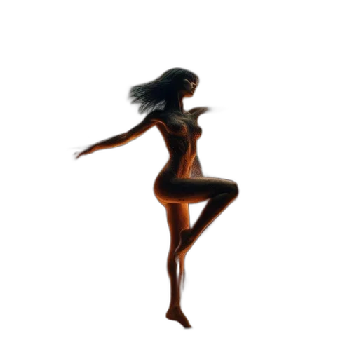 dress, creature, robot, staff transparent PNG cut-out