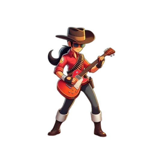 jacket, hat, staff, weapon transparent PNG cut-out