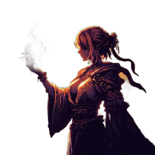 sword, dress, staff, dragon transparent PNG cut-out