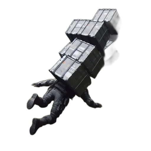 robot, umbrella, jacket, weapon transparent PNG cut-out