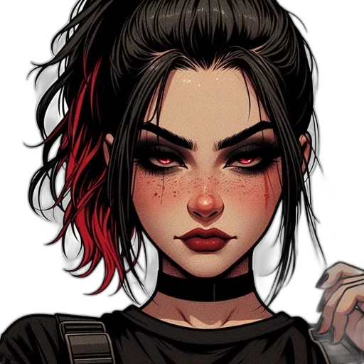 face, hair, comic book art, cartoon transparent PNG cut-out