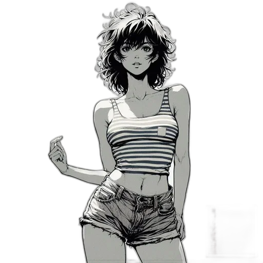 dress, jacket, comic book art, cartoon transparent PNG cut-out