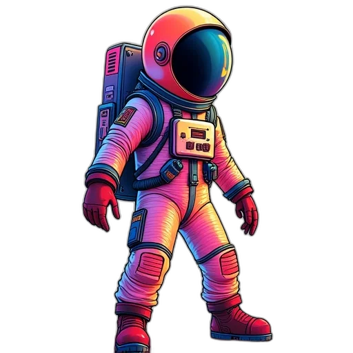 robot, jacket, concept art, pixel art transparent PNG cut-out