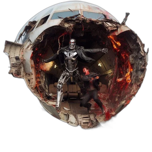 robot, mask, weapon, dragon transparent PNG cut-out