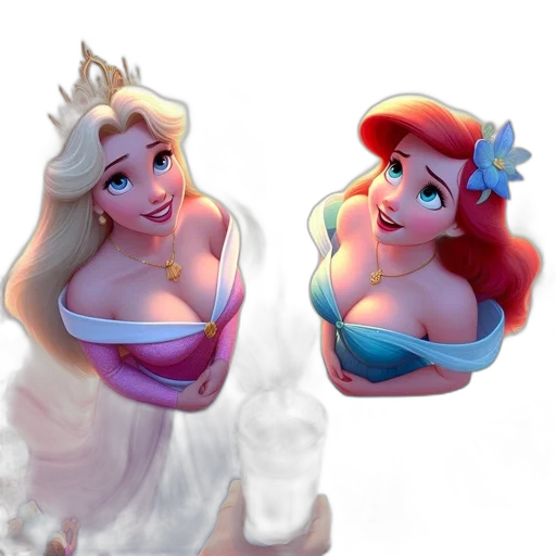 crown, dress, 3d render, concept art transparent PNG cut-out