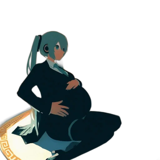 dress, creature, staff, robot transparent PNG cut-out